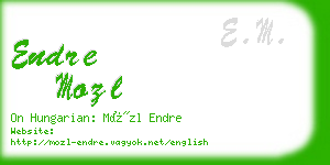 endre mozl business card